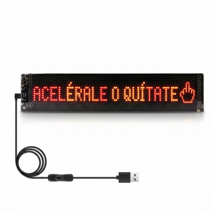 Pantalla LED que le dice todo al de atrás