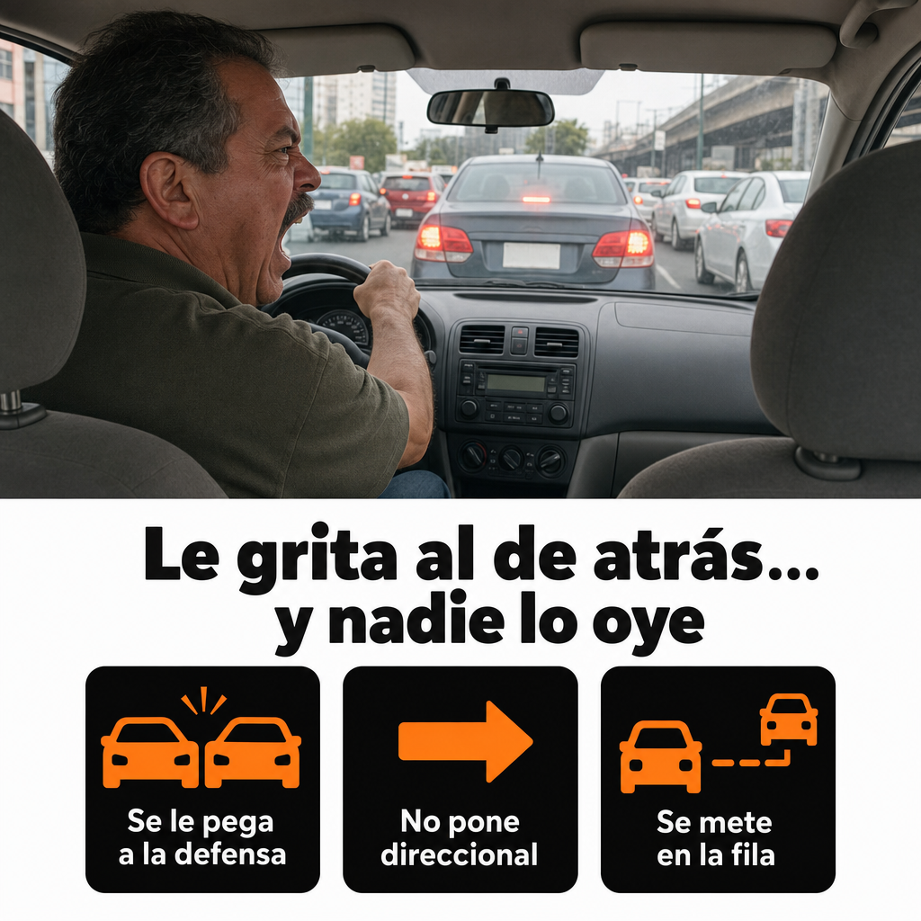 Le grita al de atrás y nadie lo oye