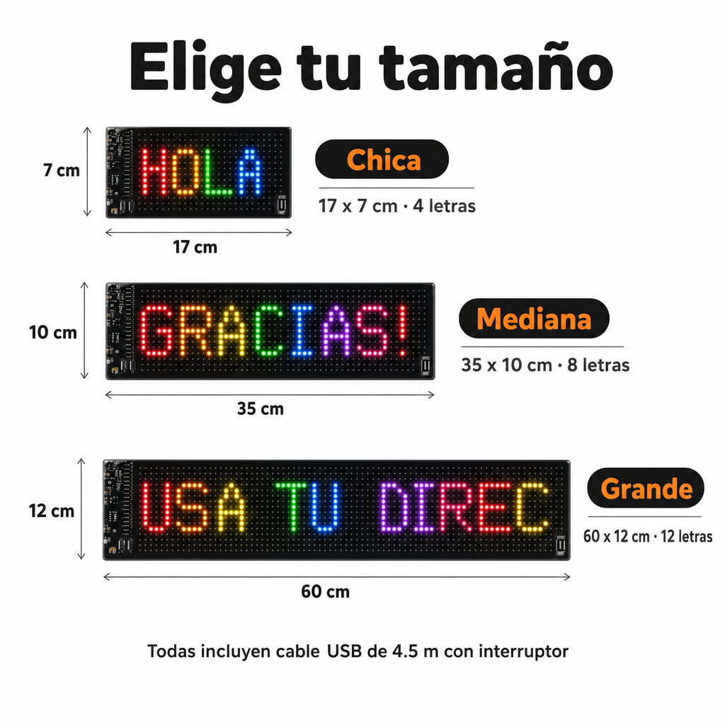 Elige tu tamaño